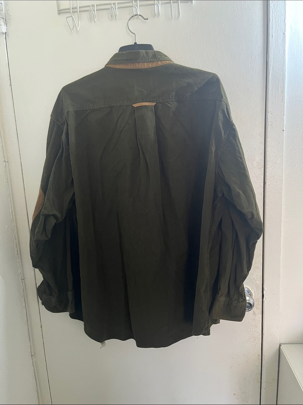 Orvis Olive Green Field Jacket with Elbow Patches - Picture 4 of 5